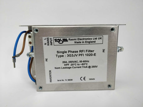 Rasmi 3G3JV PFI 1020-E Single phase RFI filter