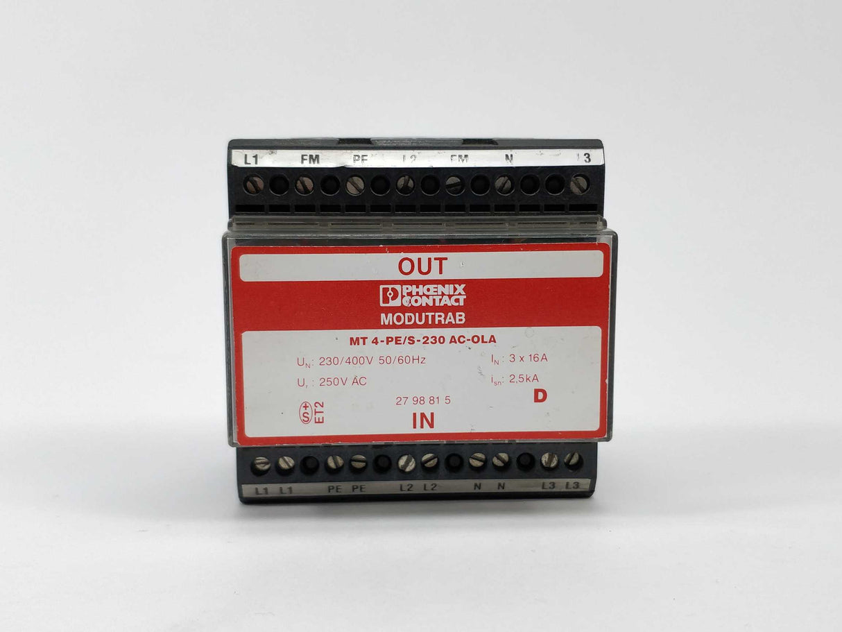 Phoenix Contact 2798815 MODUTRAB MT-4PE/S-230AC-OLA