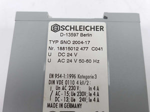 Schleicher SNO2004-17 Safety Relay