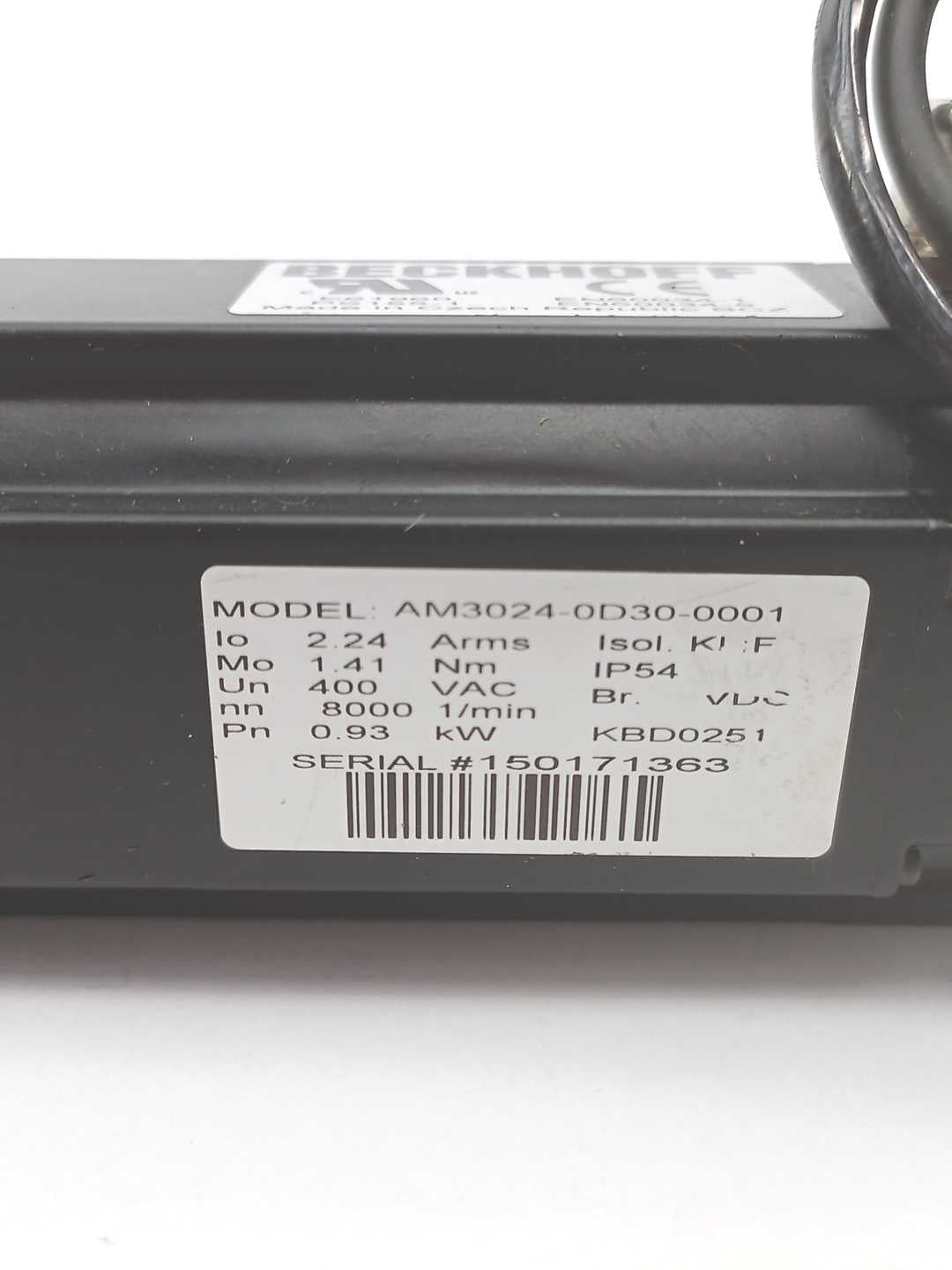 Beckhoff AM3024-0D30-0001 Servo Motor