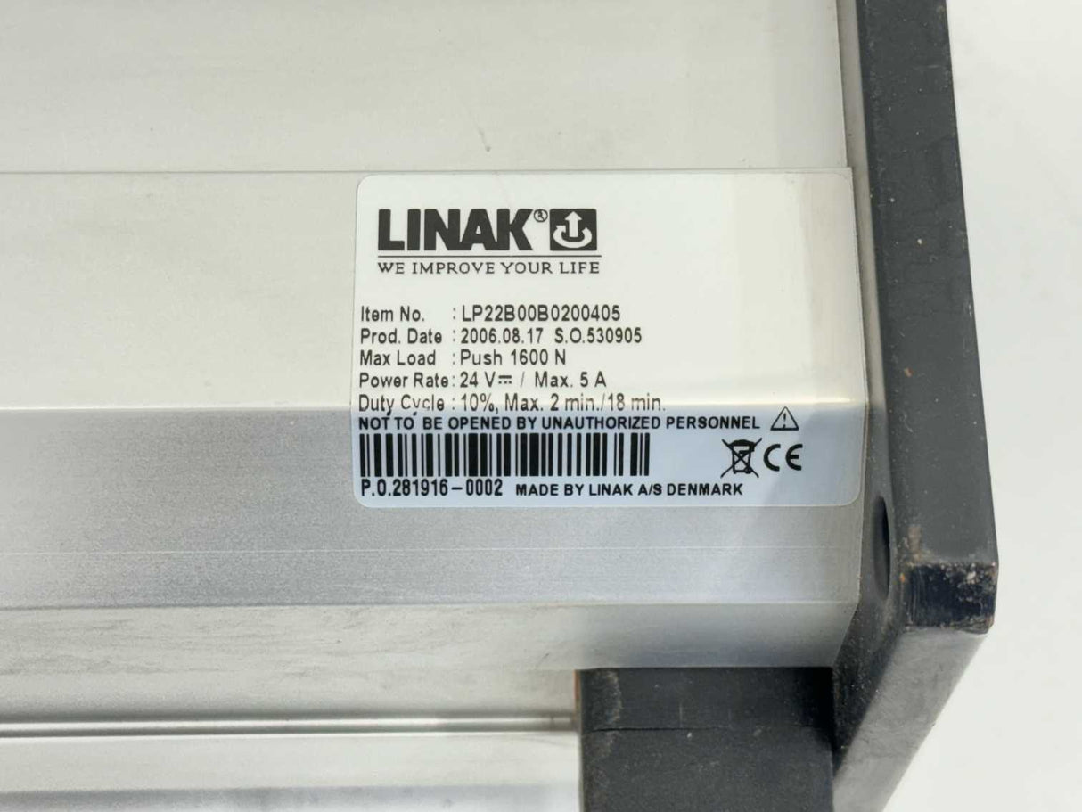 LINAK LP22B00B0200405 column 24V Push 1600N