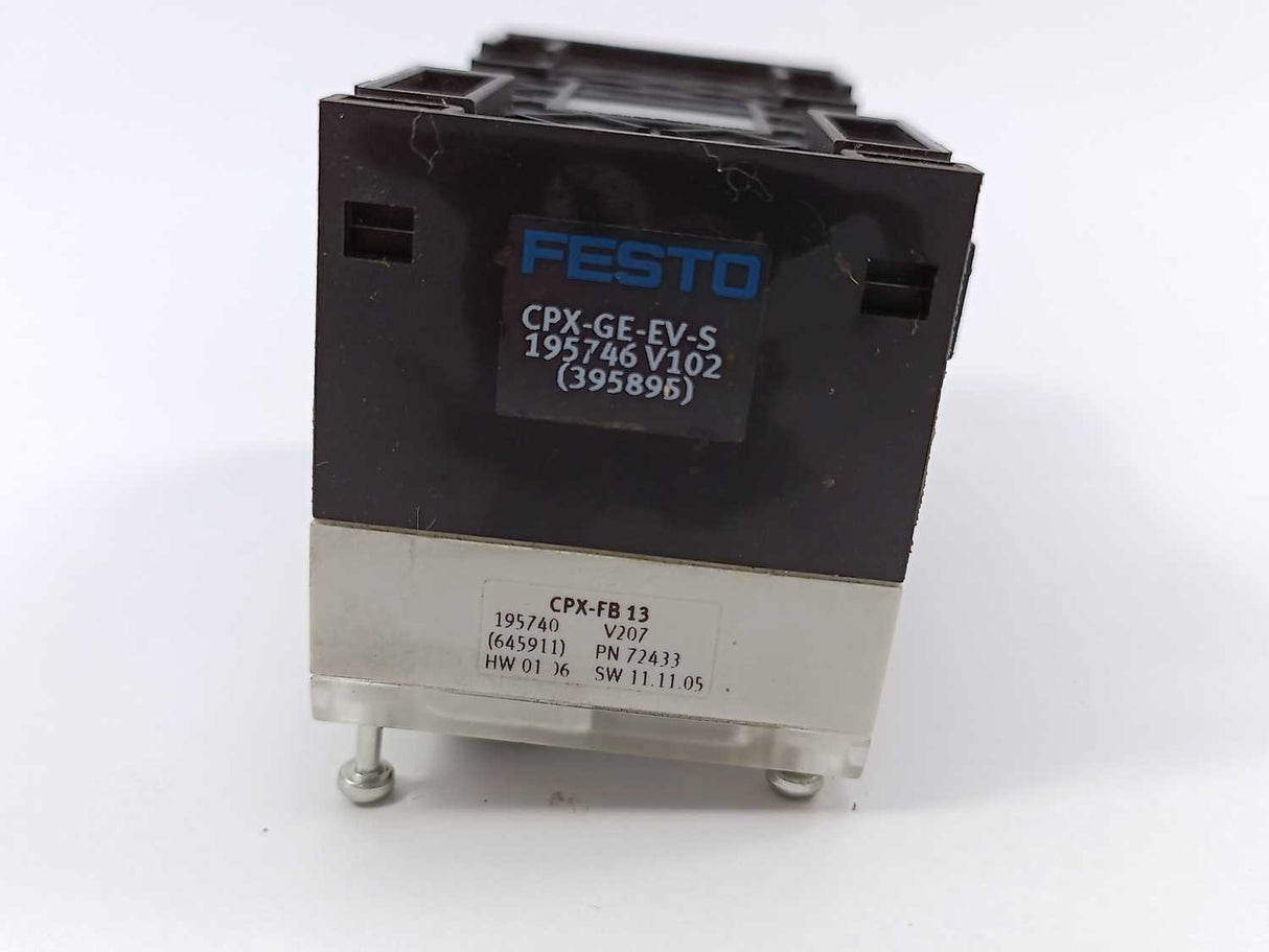 Festo 195740 Bus Node CPX-FB13 with 195746 CPX-GE-EV-S