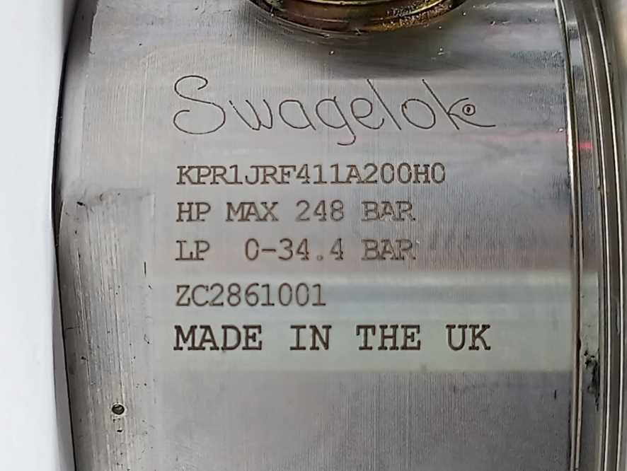 Swagelok KPR1JRF411A200H0 Regulator HP MAX 248 Bar