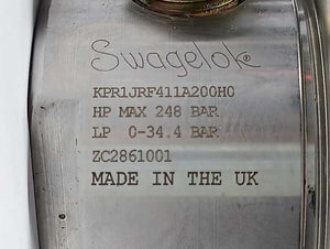 Swagelok KPR1JRF411A200H0 Regulator HP MAX 248 Bar