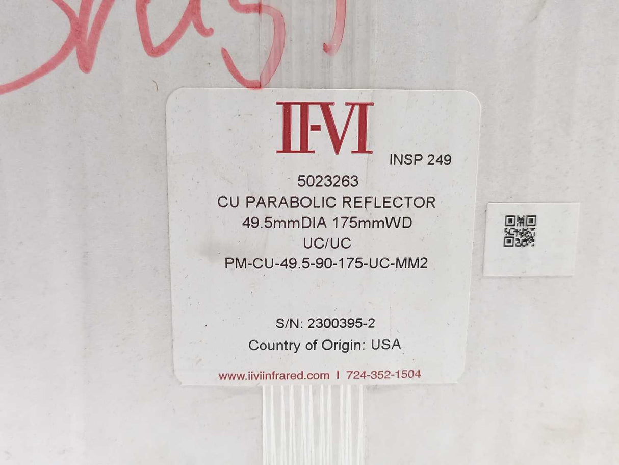 II-VI Infrared PM-CU-49.5-90-175-UC-MM2 CU PARABOLIC REFLECTOR, 5023263