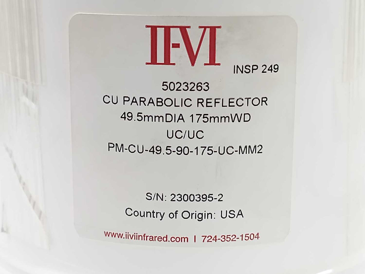 II-VI Infrared PM-CU-49.5-90-175-UC-MM2 CU PARABOLIC REFLECTOR, 5023263