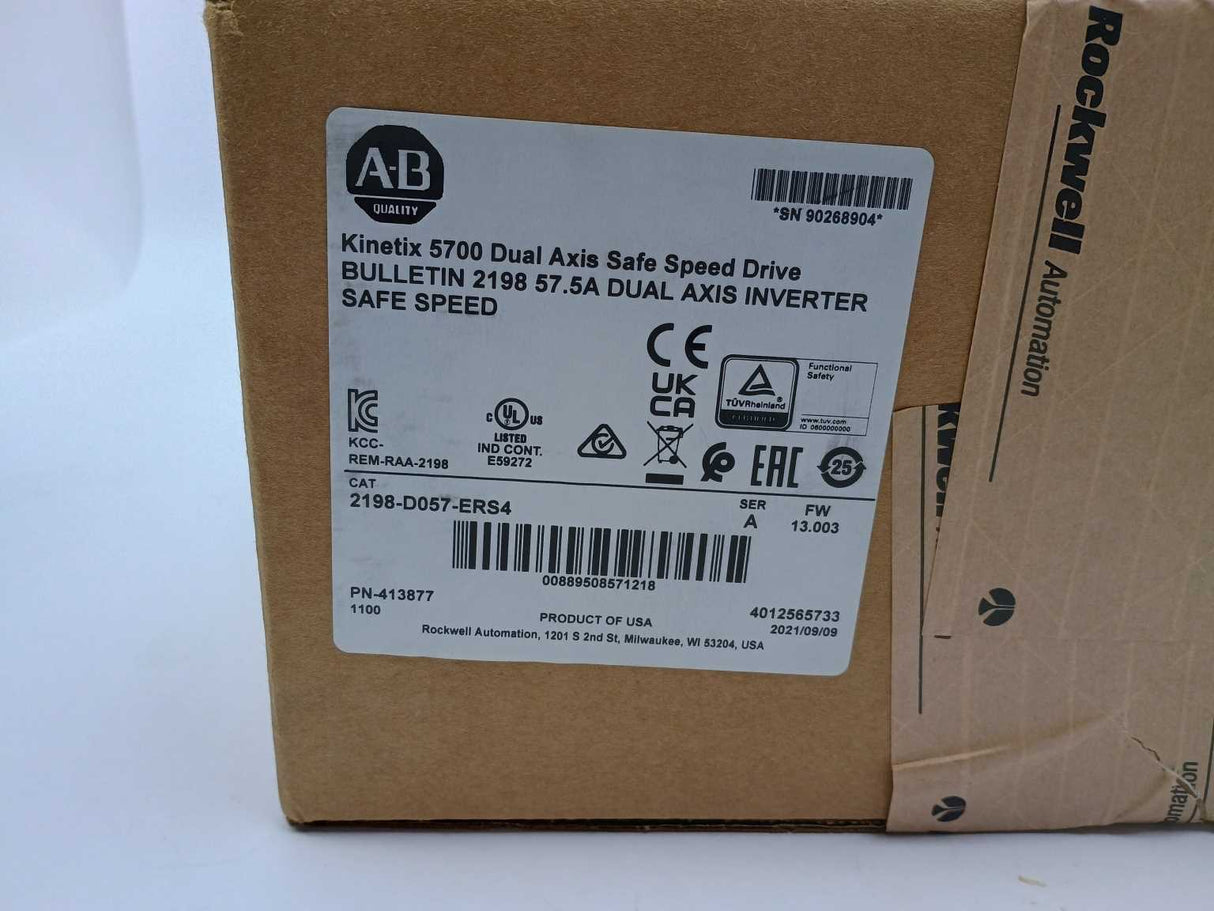 AB 2198-D057-ERS4 Kinetix 5700 Dual Axis Safe Speed Drive