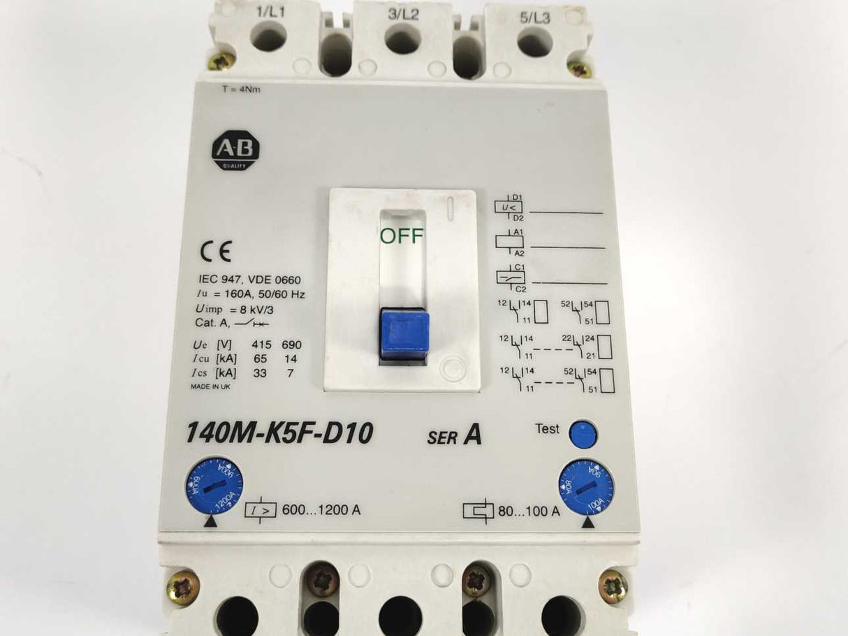 AB 140M-K5F-D10 SER. A Circuit Breaker 600... 1200 A 80... 100 A