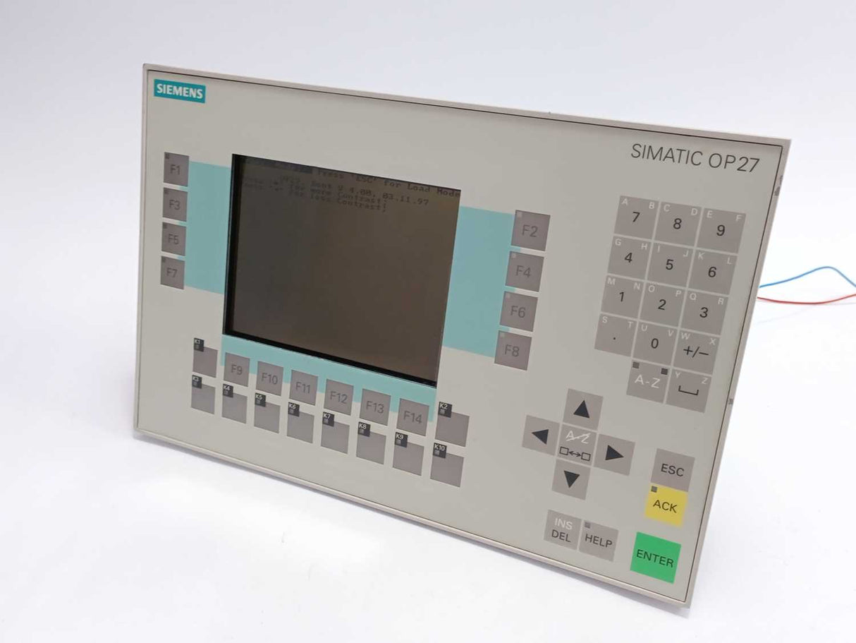 Siemens 6AV3627-1LK00-1AX0 OPERATOR PANEL OP27 STN COLOR LC DISPLAY