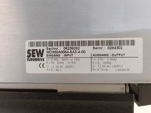 SEW-EURODRIVE  MDX61B0055-5A3-4-00 08279616 Movidrive w/ MDX61B-00 Control Unit