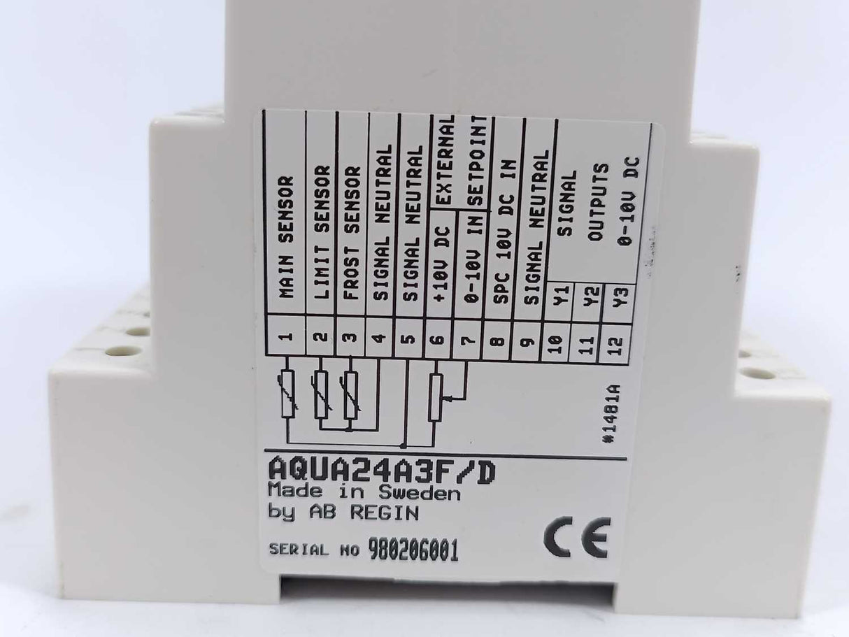 REGIN AQUA24A3F/D TEMPERATURE CONTROLLER 24VAC