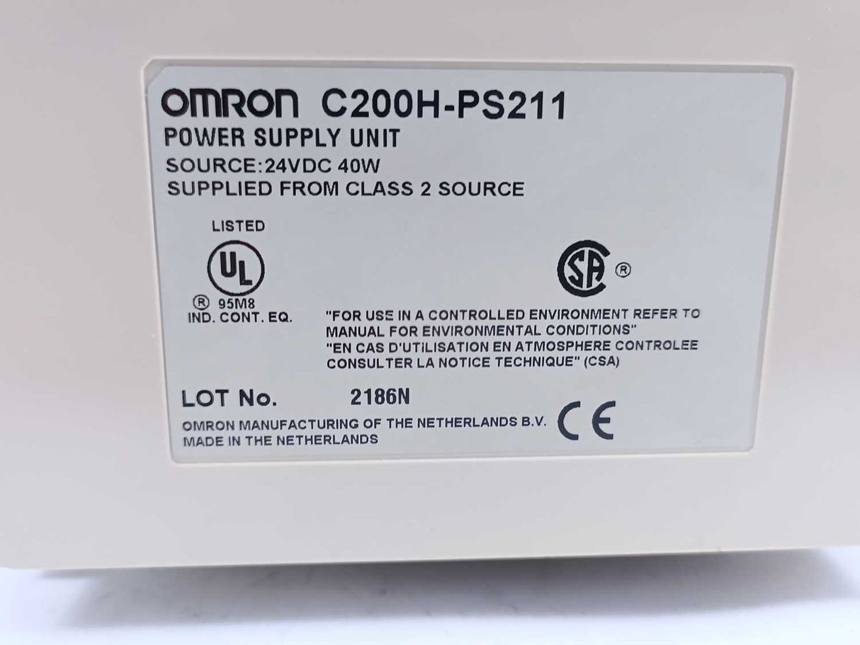 OMRON C200H-PS211 Power Supply Unit 24VDC 40W