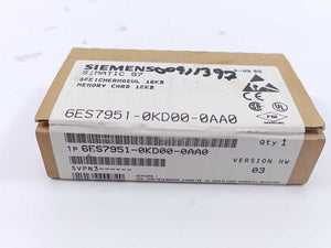 Siemens 6ES7951-0KD00-0AA0 SIMATIC S7 Memory Card 16KB