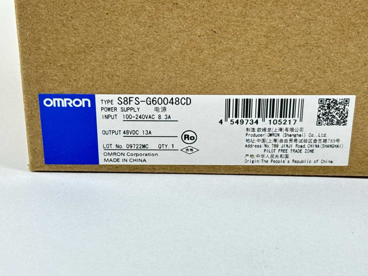 OMRON S8FS-G60048CD Power Supply Out: 48VDC 13A