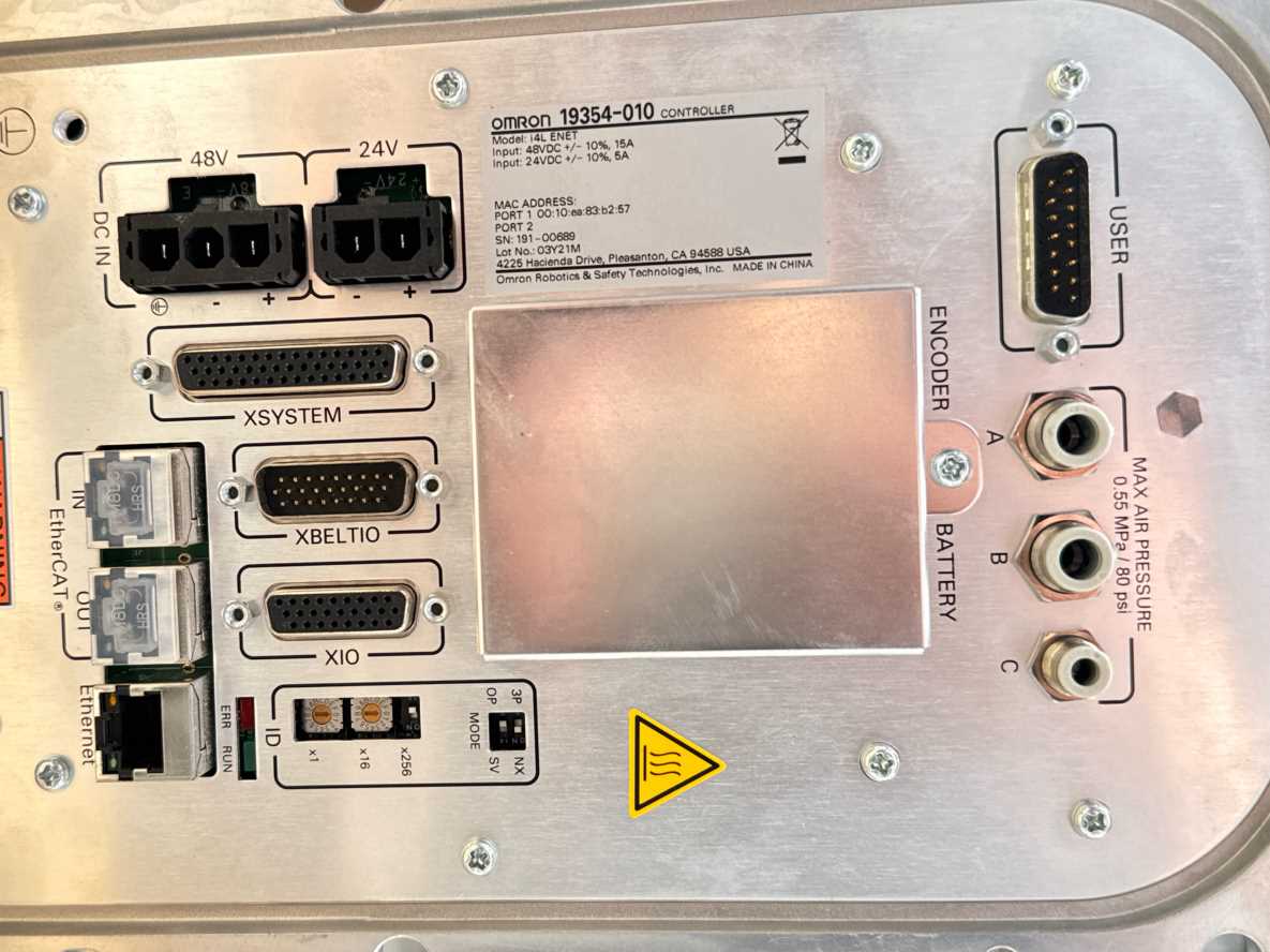 OMRON RS4-2053002 i4-350L Scara w/ 19354-010 Controller & front panel Kit