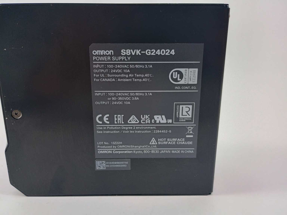 OMRON S8VK-G24024 Power Supply 24V 10A