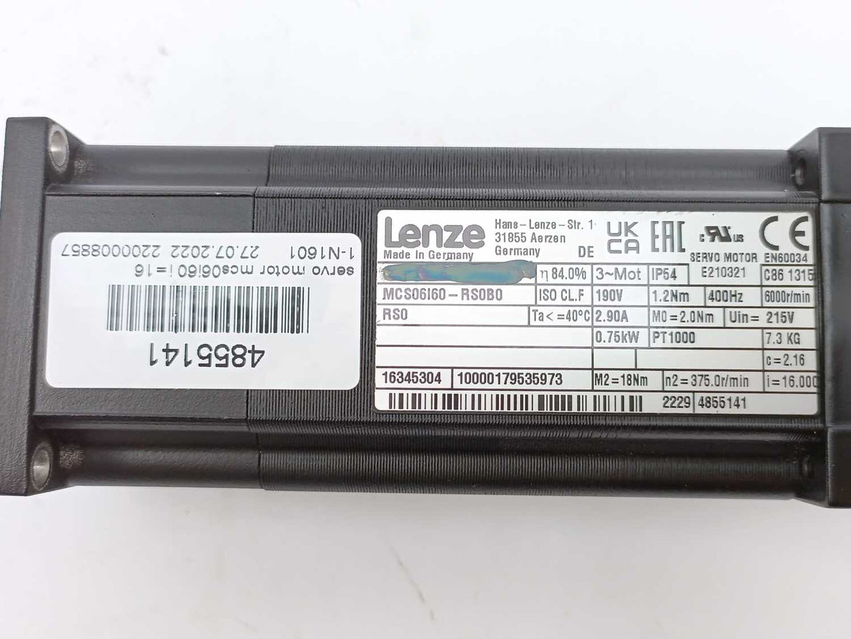 LENZE MCS06I60-RS0B0 servo motor