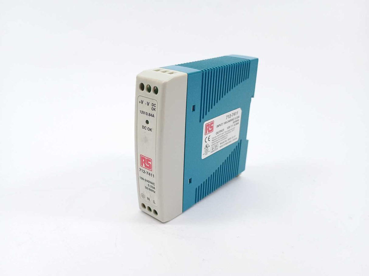 RS Components 712-7411 Switch Mode DIN Rail Power Supply