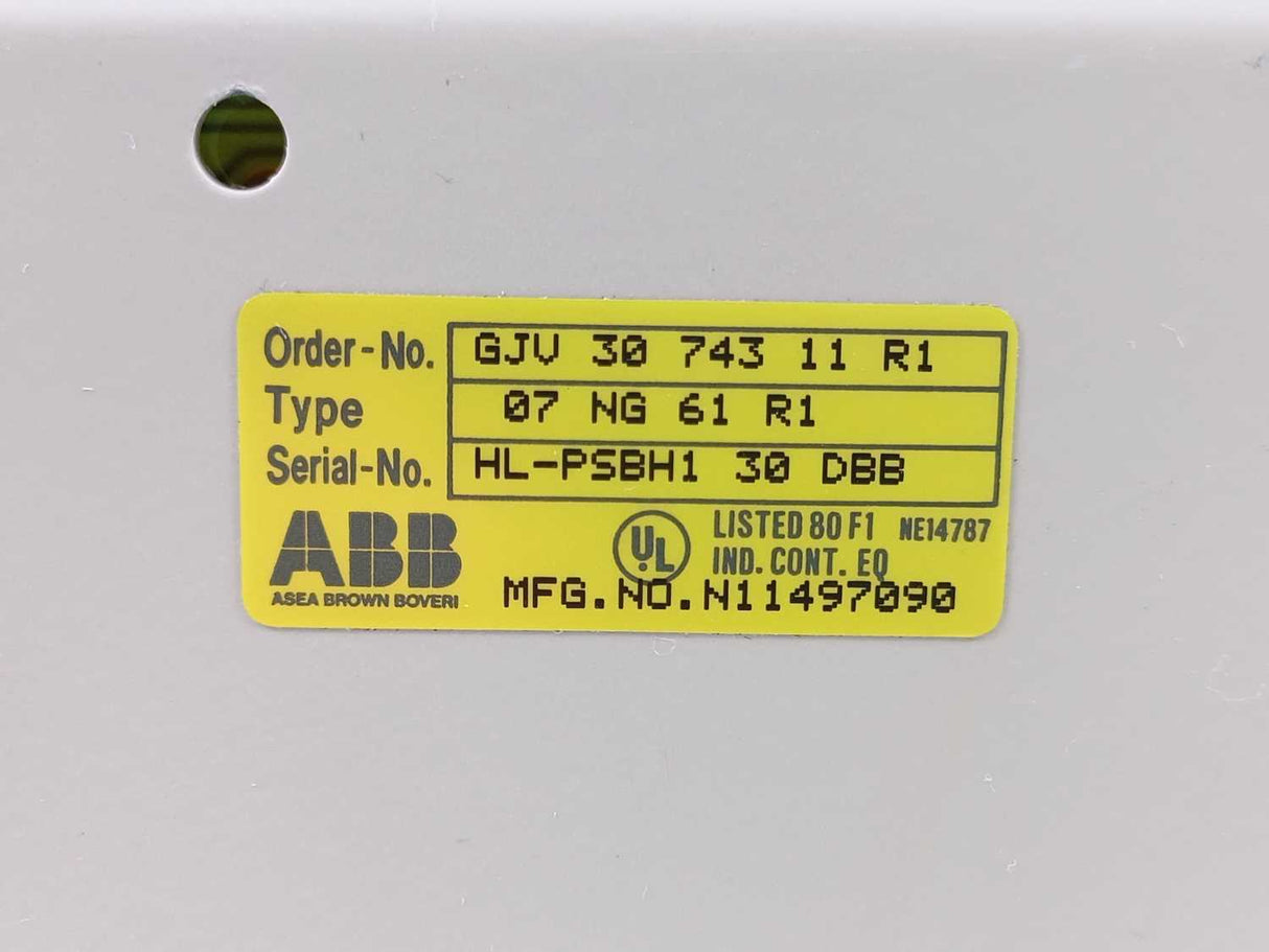 ABB GJV 30 743 11 R1 07 NG 61 R1 Procontic T200 Power Supply