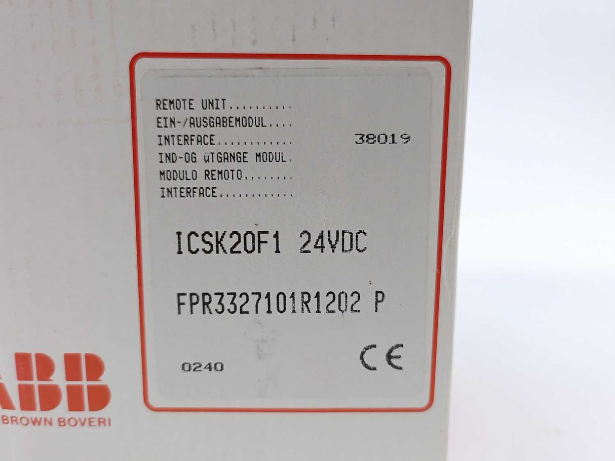 ABB ICSK20F1 Procontic CS 31 Remote I/O Unit