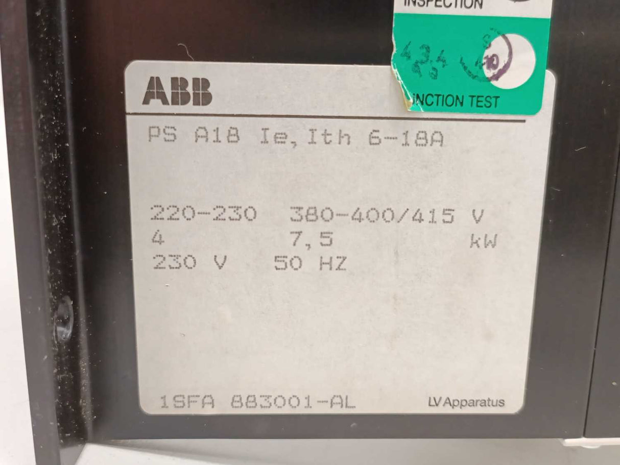 ABB 1SFA883001-AL PS A18 7,5kW Softstarter