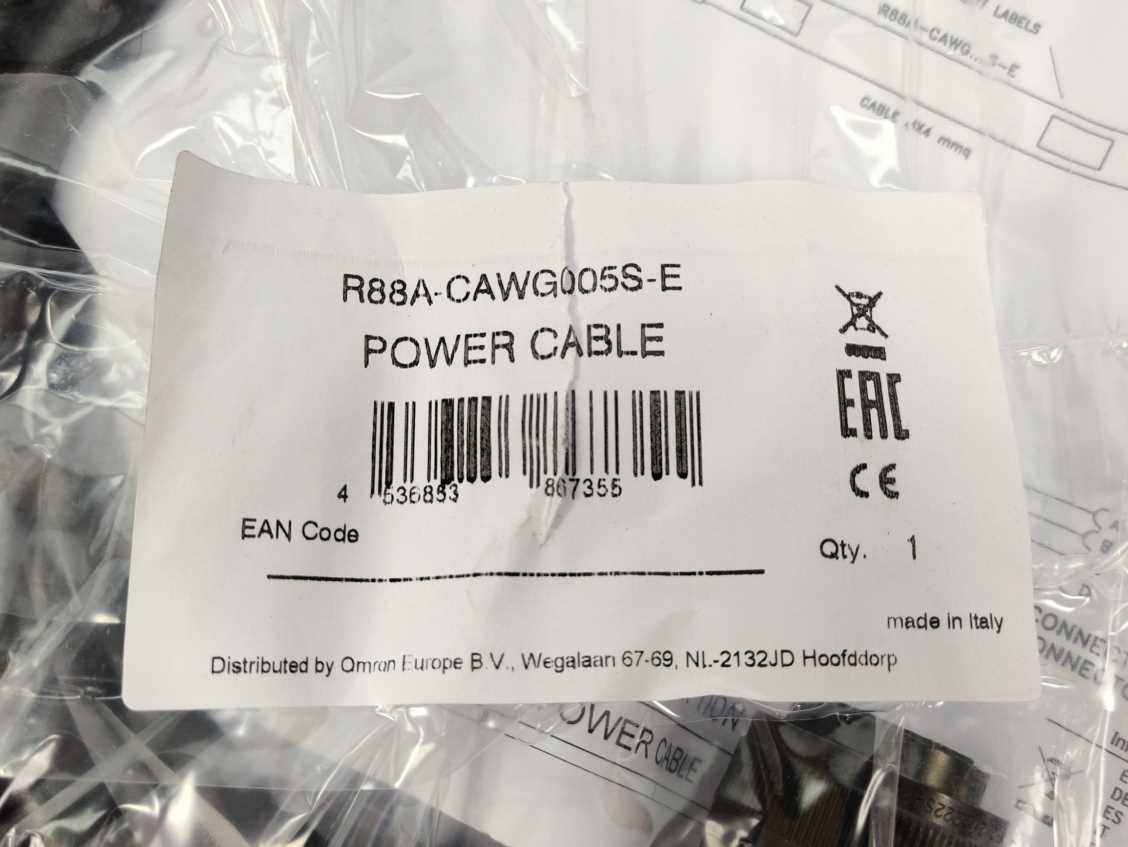 OMRON R88A-CAWG005S-E Power Cable