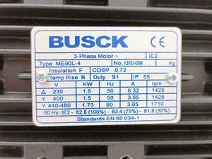 BUSCK ME90L-4 3 Phase Motor