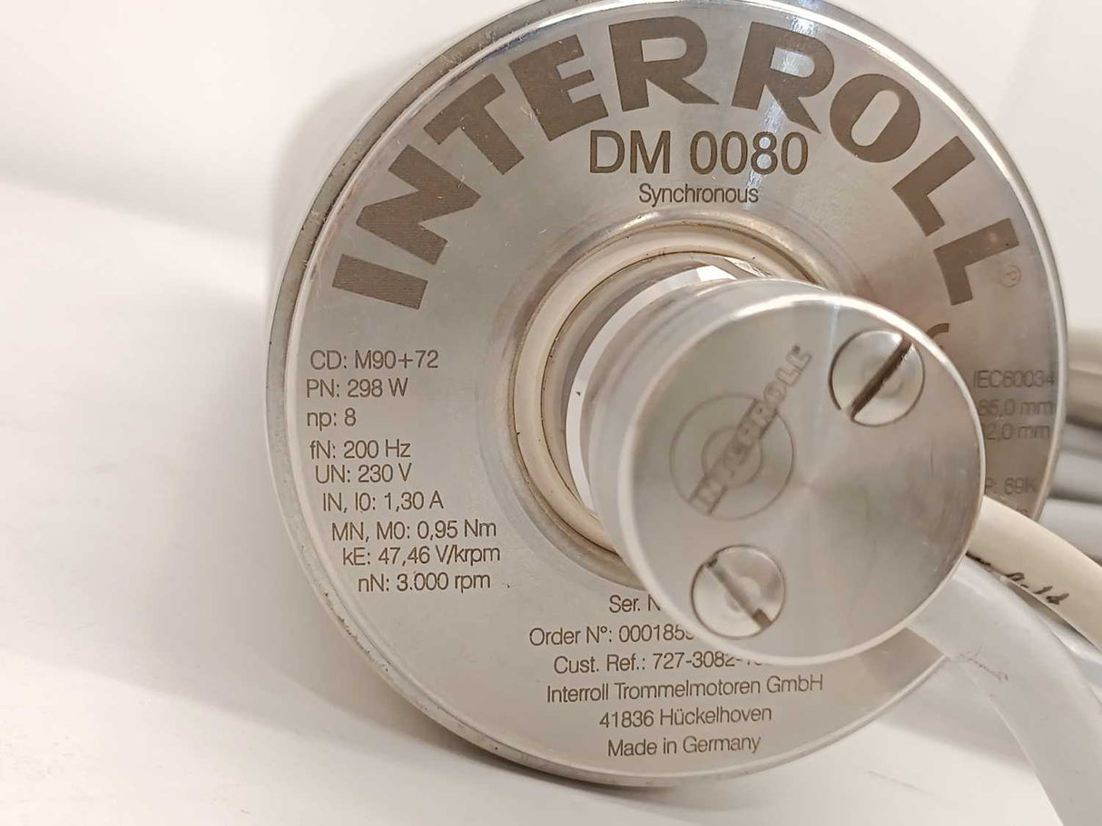 Interroll DM 0080 Asynchronous 3 Phase - Ø 85mm FW 332,0mm