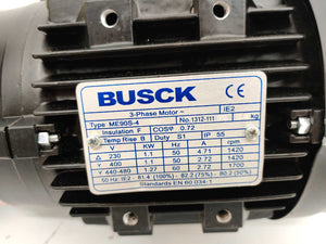 BUSCK ME90S-4B14 3-Phase Motor 1,1kW w/ Marel Gearbox