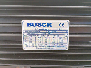 BUSCK ME132MA-4 3-Phase Motor 7,5kW