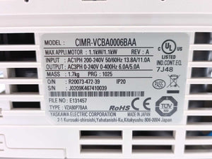 YASKAWA CIMR-VCBA0006BAA Frequency Converter VZAB0P7BAA