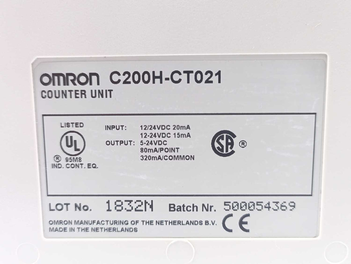 OMRON C200H-CT021 2-channel counter unit