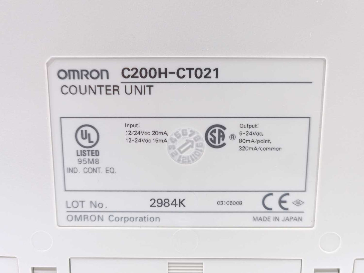 OMRON C200H-CT021 2-channel counter unit