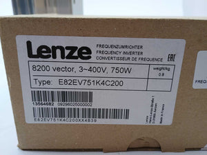 LENZE E82EV751K4C200 8200 vector, 3~400V, 750W, FREQUENCY INVERTER 13564682