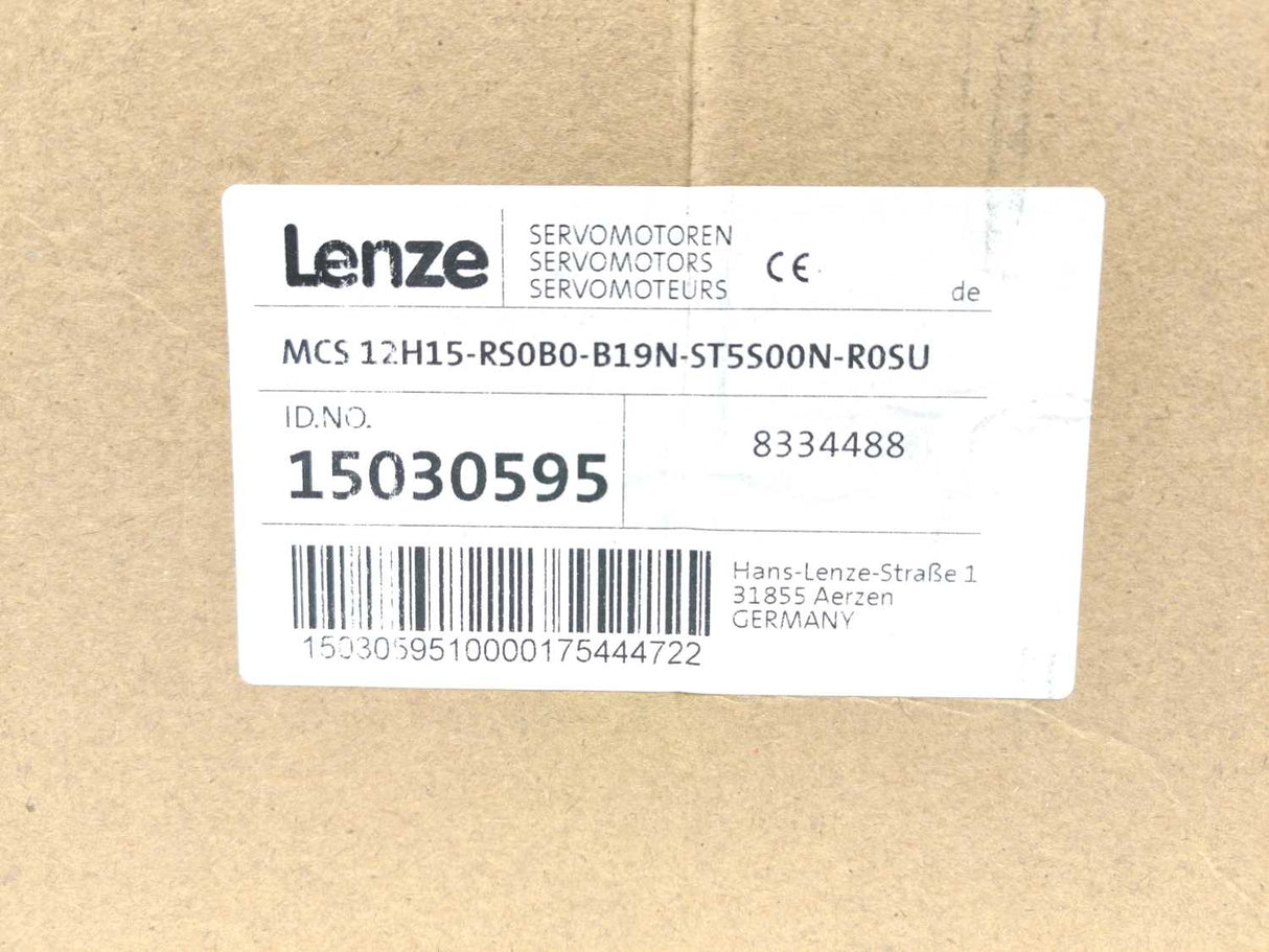 LENZE MCS12H15-RS0B0-B19N-ST5S00N-R0SU 15030595 Servo Motor 1,6kW, 1500 rpm