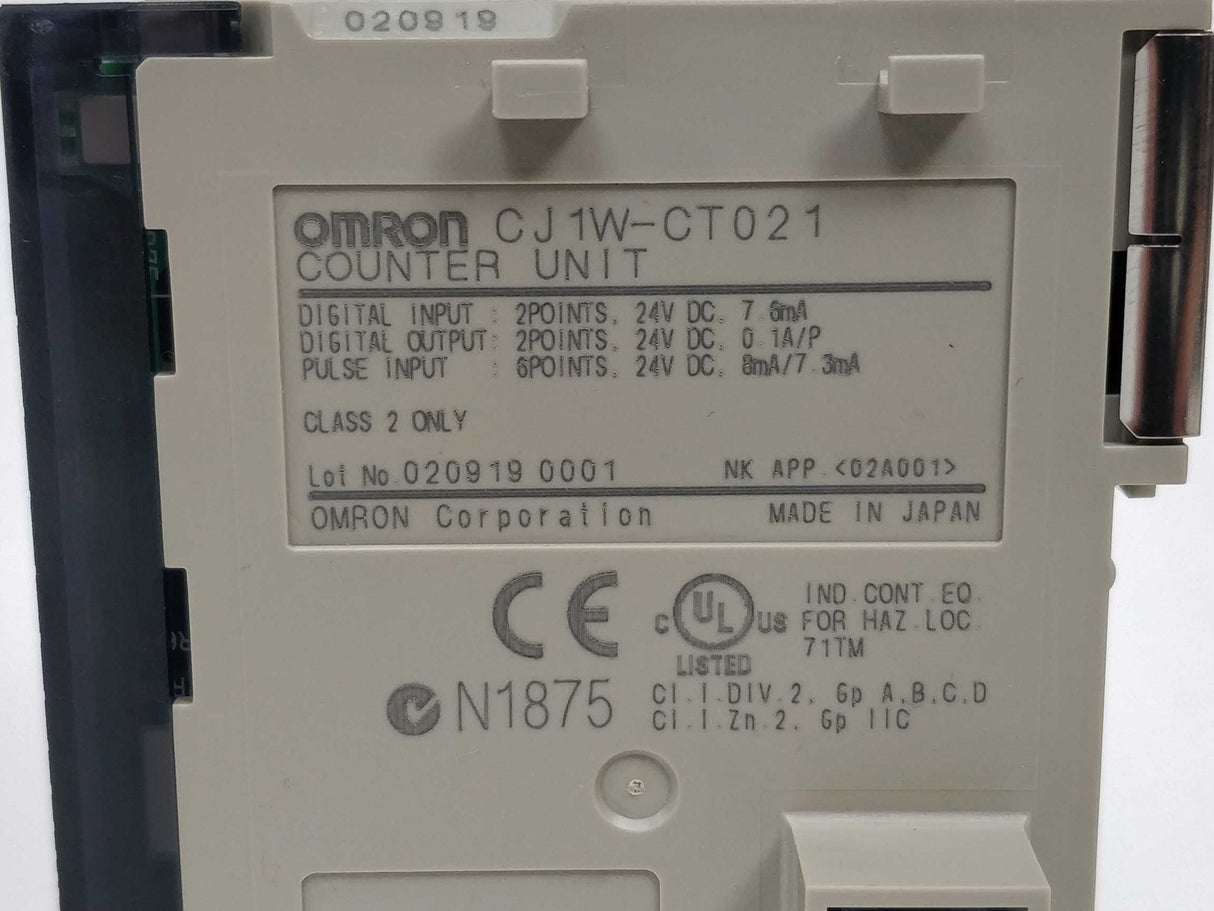 OMRON CJ1W-CT021 Counter Unit