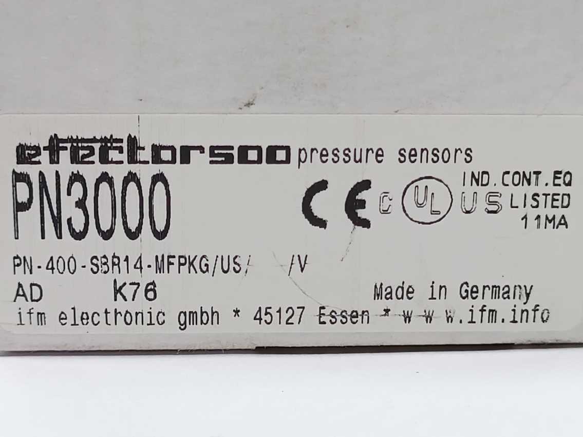 Ifm Electronic PN3000 Pressure Sensor With Display