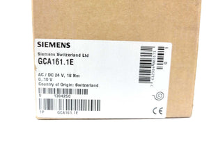 Siemens GCA161.1E Rotary air damper actuator