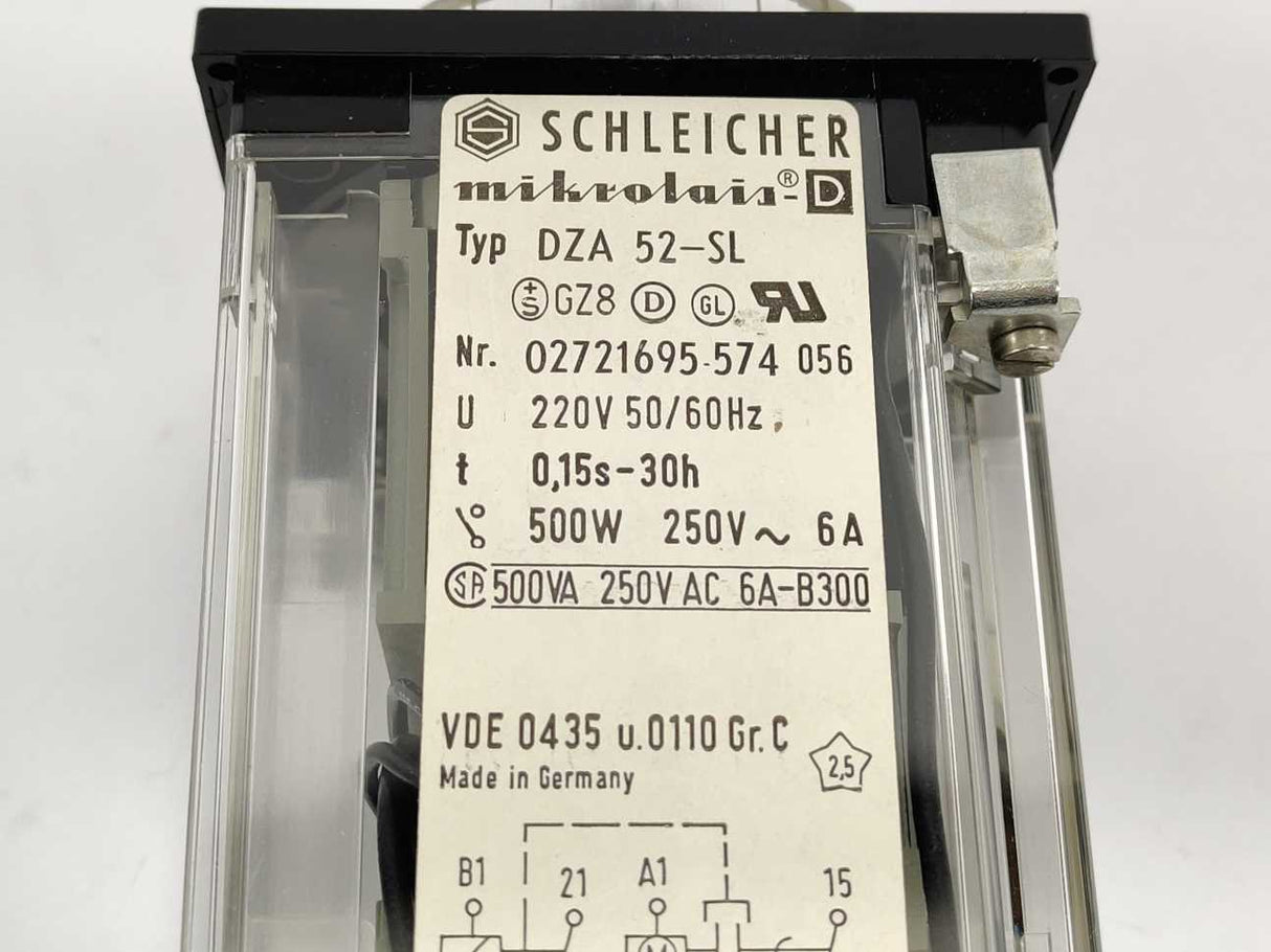 Schleicher DZA 52-SL 0,3s-60h Time Delay Relay