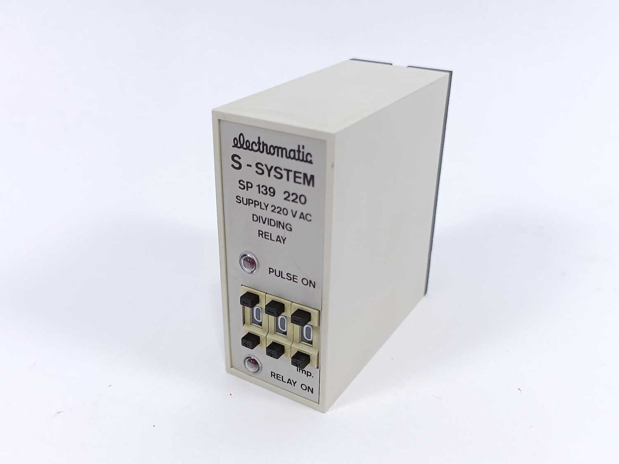 Electromatic SP 139 220 S-SYSTEM Supply 220 V AC, Dividing Relay