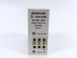 Electromatic SP 139 220 S-SYSTEM Supply 220 V AC, Dividing Relay