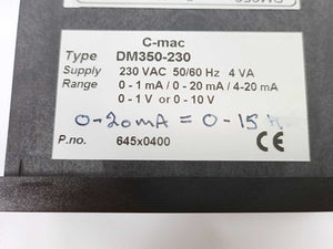 COMADAN DM350-230 C-mac DM350, Panel instrument