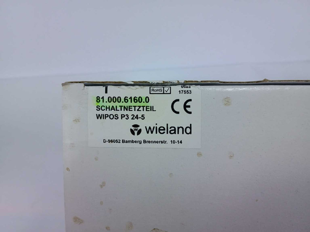 Wieland 81.000.6160.0 Switched-Mode Power Supply 24V 5A wipos P3 24-5