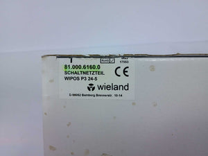 Wieland 81.000.6160.0 Switched-Mode Power Supply 24V 5A wipos P3 24-5