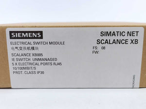 Siemens 6GK5005-0BA00-1AB2 SCALANCE XB005 Industrial Ethernet Switch