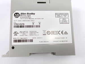 AB 1762-IQ16 Ser.B Rev.B 16PT. 24VDC  Sink/Source Input Module