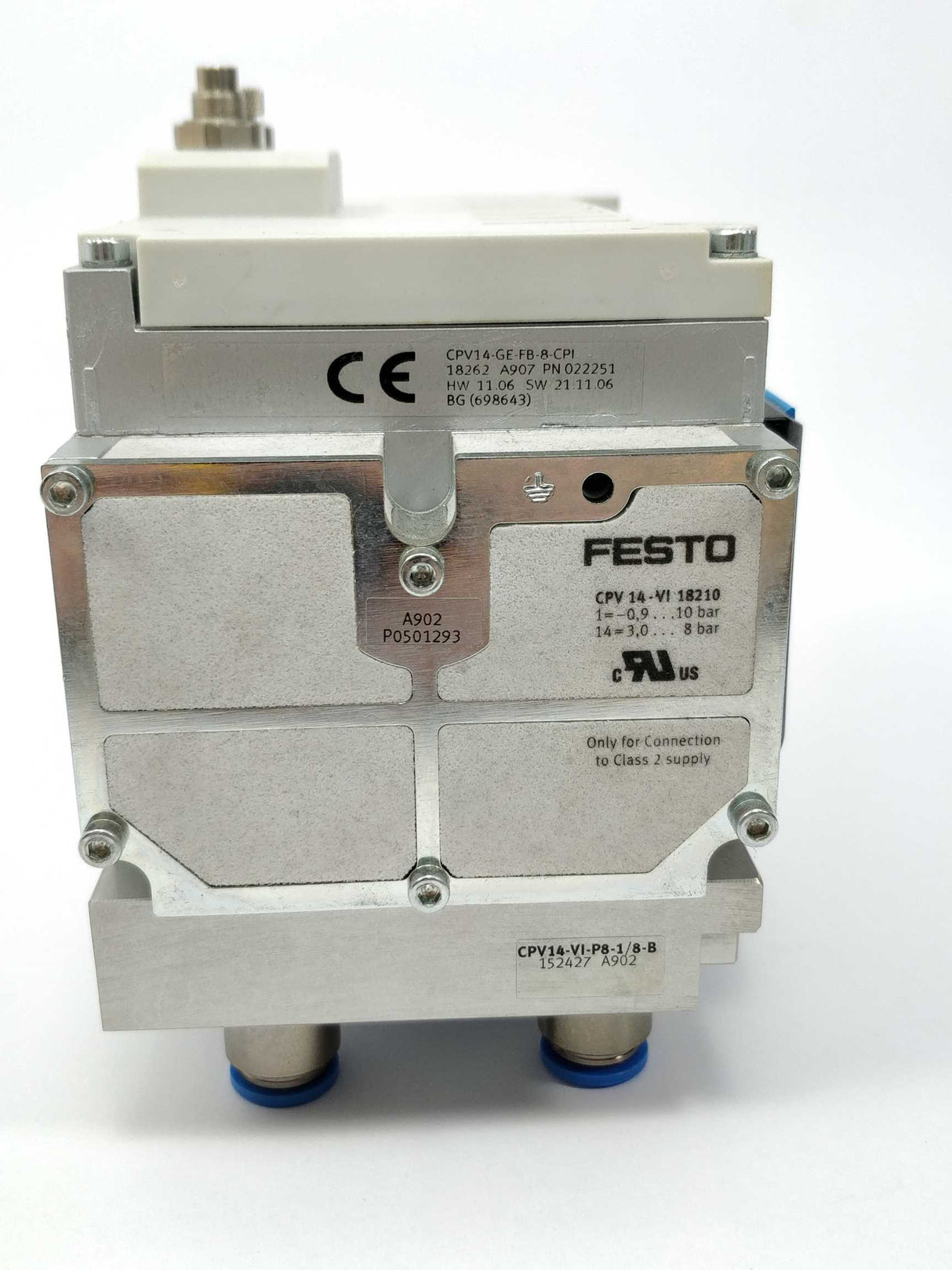 Festo CPV14-GE-FB-8-CPI 18262 With CPV14-VI 18210 and CPV14-VI-P8-1/8-B 152427