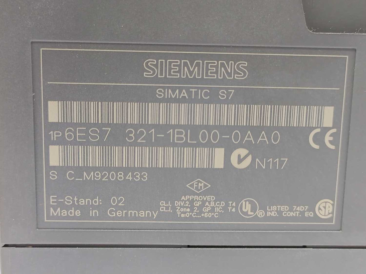 Siemens 6ES7321-1BL00-0AA0 SIMATIC S7-300, Digital input SM 321