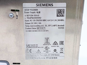 Siemens 6EP1334-3BA10 SITOP PSU200M DC 24 V/10 A