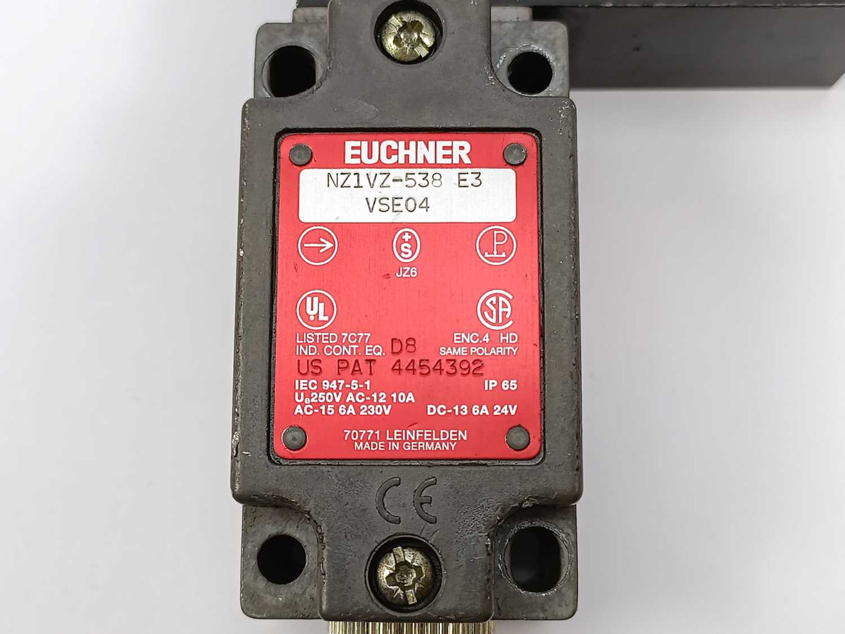 Euchner NZ1VZ-538E3VSE04 Safety switch NZ.VZ.VSE, cable entry M20 x 1.5